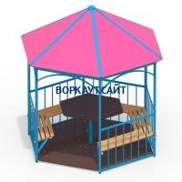 Беседка со столом, лавками и полом МАФ 4123 в Саранске