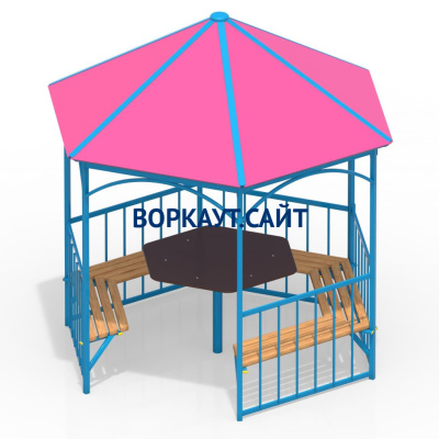 Беседка со столом и лавками МАФ 4121 в Саранске