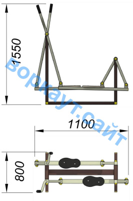 Уличный тренажер "Лыжник" УТ 008 в Саранске