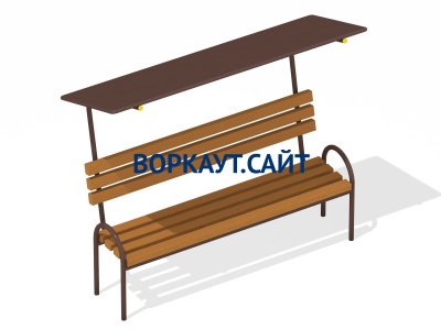 Лавочка под навесом МАФ 1607 в Саранске