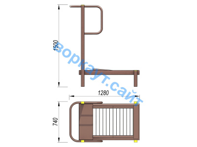 Уличный тренажер Беговая дорожка УТ 009 в Саранске