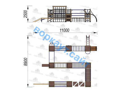 Детский спортивный комплекс Полоса препятствий ДСК 3116 в Саранске