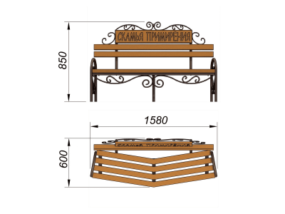 Скамья примирения МАФ 1610 в Саранске