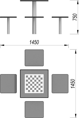 Шахматный стол МАФ 3516 в Саранске