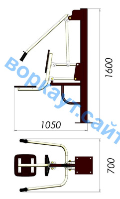 Уличный тренажер "Жим от груди" УТ 002 в Саранске