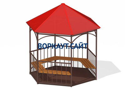 Беседка с лавками и полом МАФ 4122 в Саранске