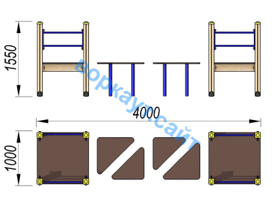 Детский спортивный комплекс Мостик ДСК 3114 в Саранске