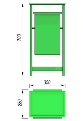Урна с крышкой МАФ 1631 в Саранске