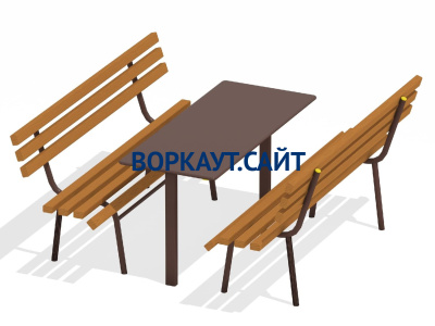 Дачный комплект из 2 лавочек и стола МАФ 1620 в Саранске