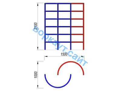 Шведская стенка полукруглая ДСК 3503 в Саранске
